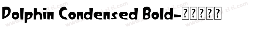 Dolphin Condensed Bold字体转换